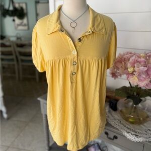 Style & Co. Yellow Button-Down Women's Shirt